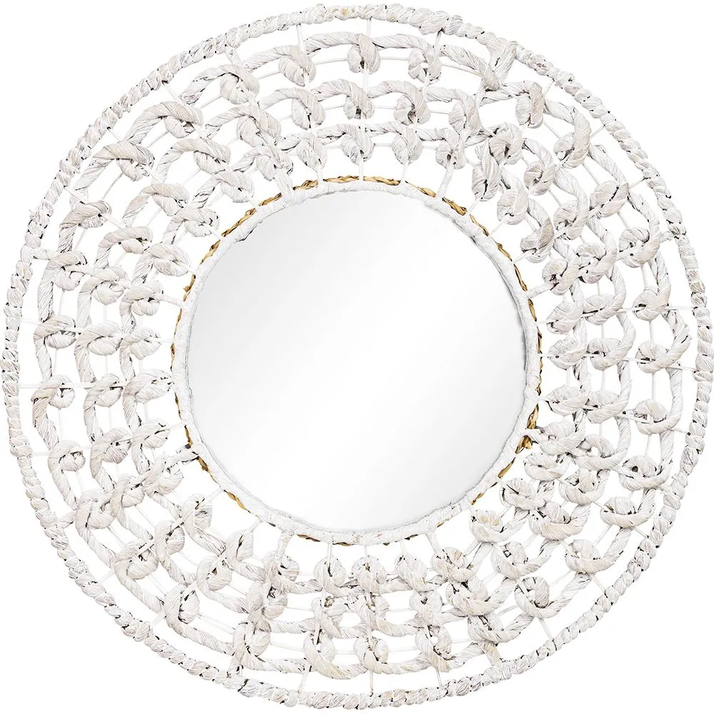  Specchio da Parete - Rotondo Bianco Boho Bali (60 cm) - Lenai image 8