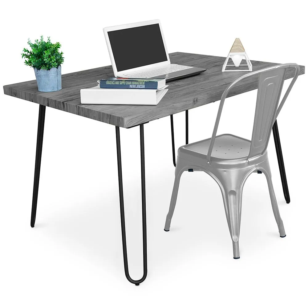 Set Scrivania - Stile Industriale 120cm - Hairpin + Sedia da Pranzo - Stylix image 8
