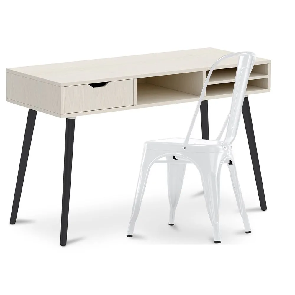 Scrivania in Legno - Stile Scandinavo - Beckett + Sedia da Pranzo - Stylix image 8