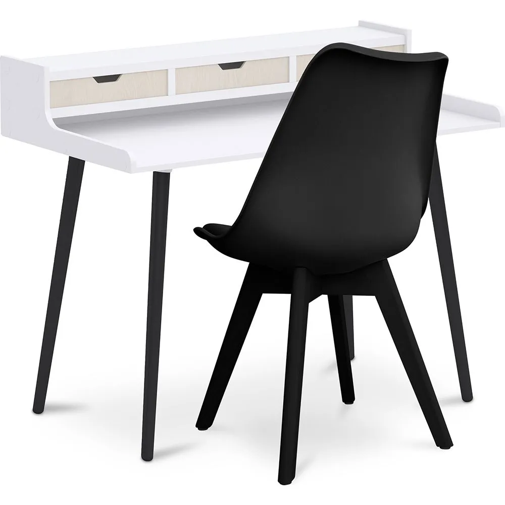 Set Scrivania in Legno - Stile Scandinavo - Thora + Sedia da Pranzo - Stile Scandinavo - Denisse image 8