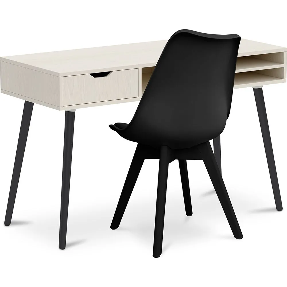 Set Scrivania in Legno - Stile Scandinavo - Beckett + Sedia da Pranzo - Stile Scandinavo - Denisse image 8