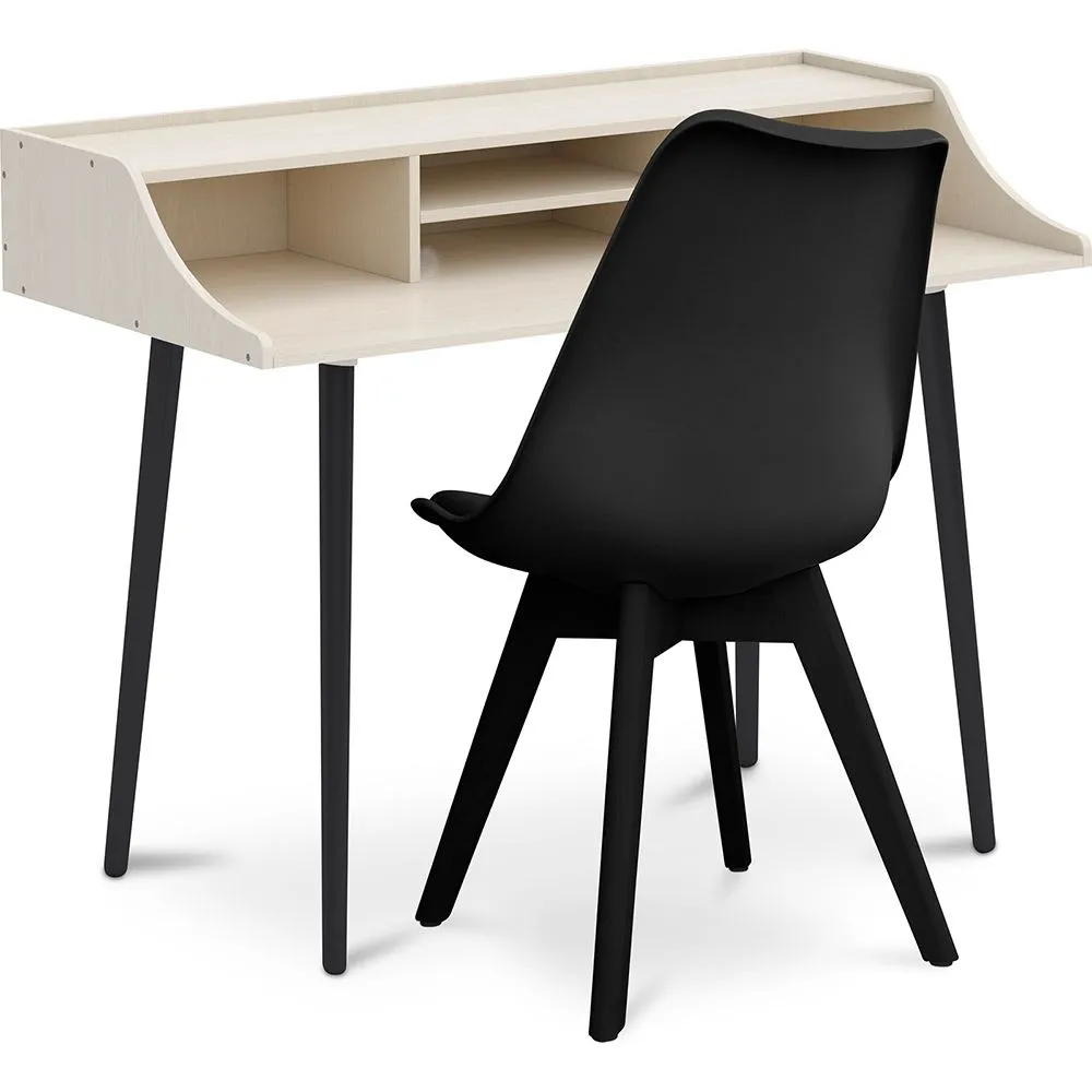 Set Scrivania in Legno - Stile Scandinavo - Torkel + Sedia da Pranzo - Stile Scandinavo - Denisse image 8