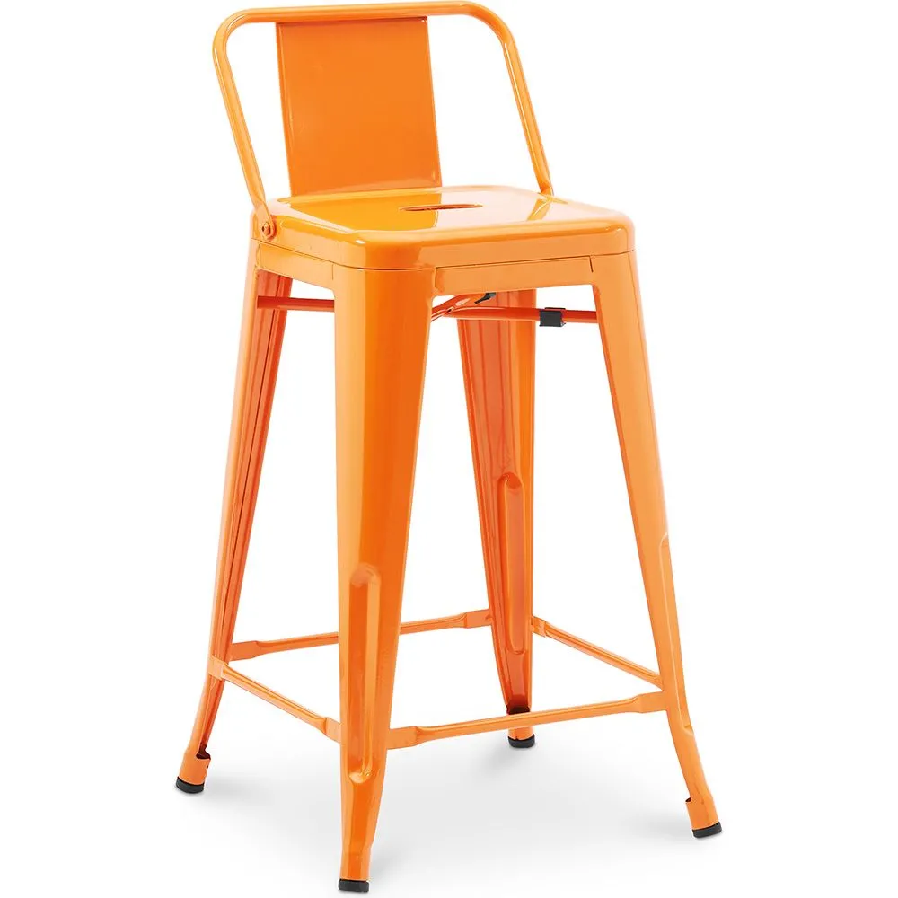 Sgabello da bar con schienale - Design industriale - 60cm - Nuova edizione - Stylix image 8