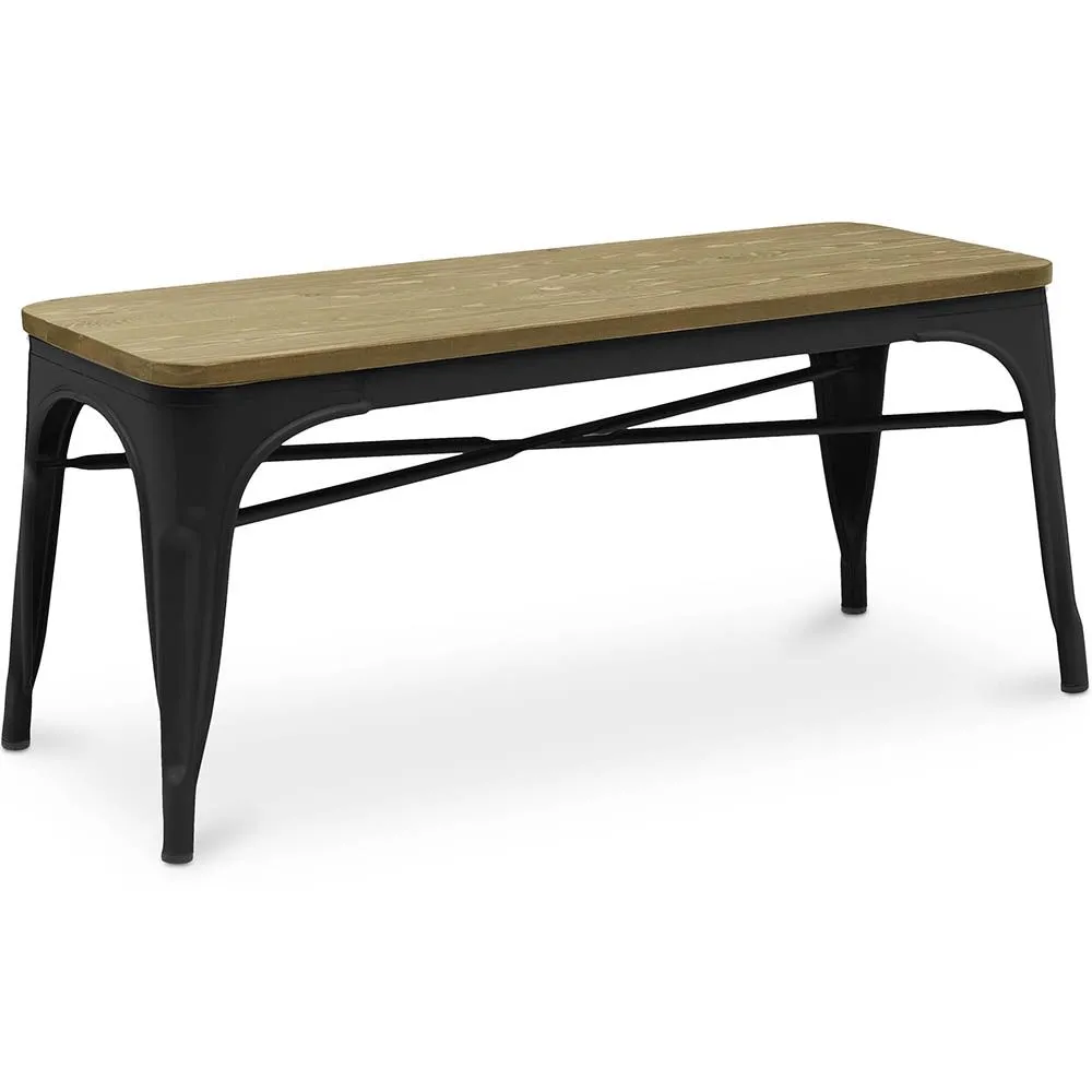 Panca - Design Industriale - Legno e Metallo - Stylix image 8