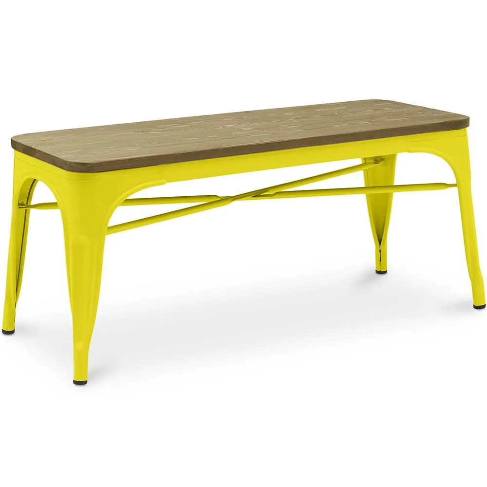 Panca - Design Industriale - Legno e Metallo - Stylix image 8