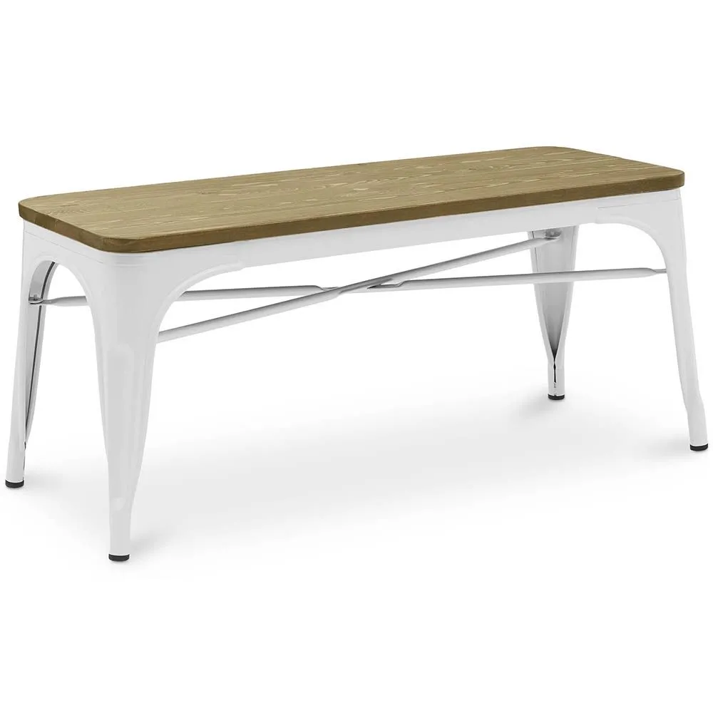 Panca - Design Industriale - Legno e Metallo - Stylix image 8