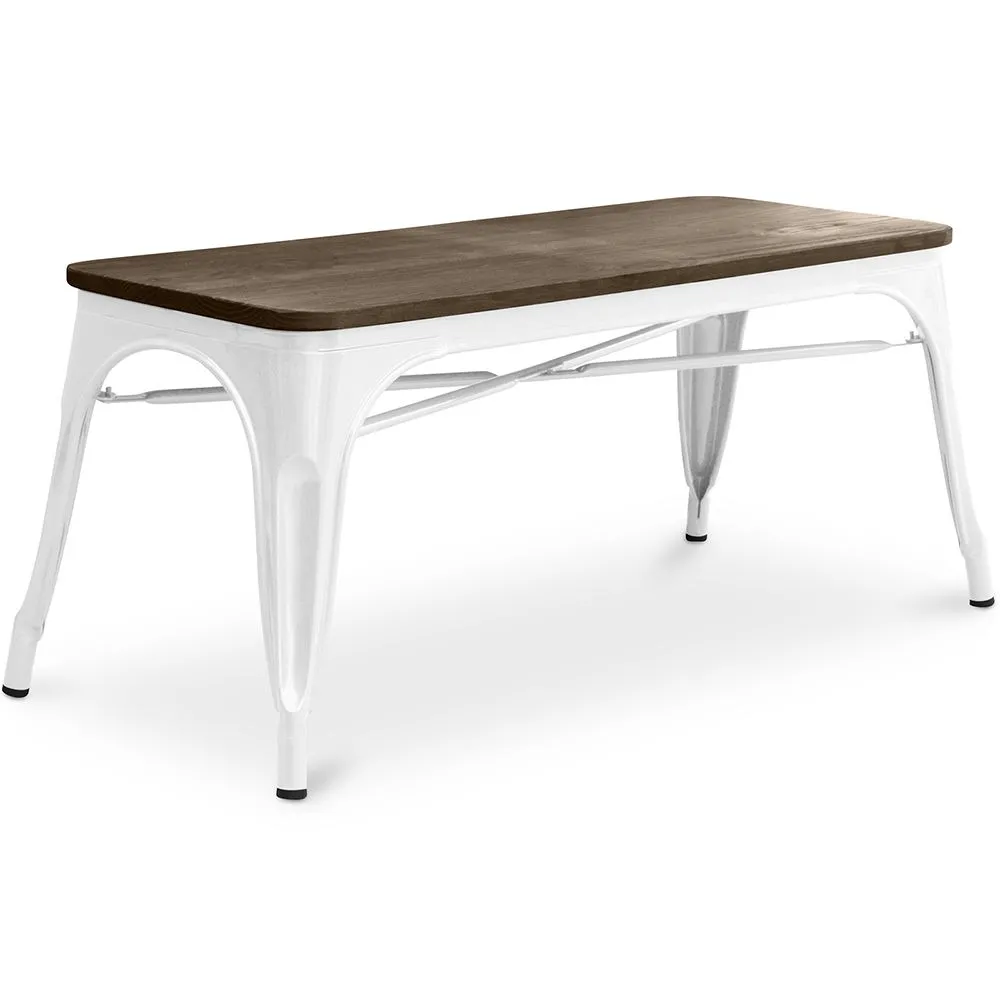  Panca di Design Industriale - Legno e Metallo - Stylix image 8
