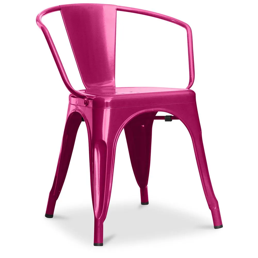 Sedia da pranzo con braccioli - Design industriale - Acciaio - Nuova edizione - Stylix image 8