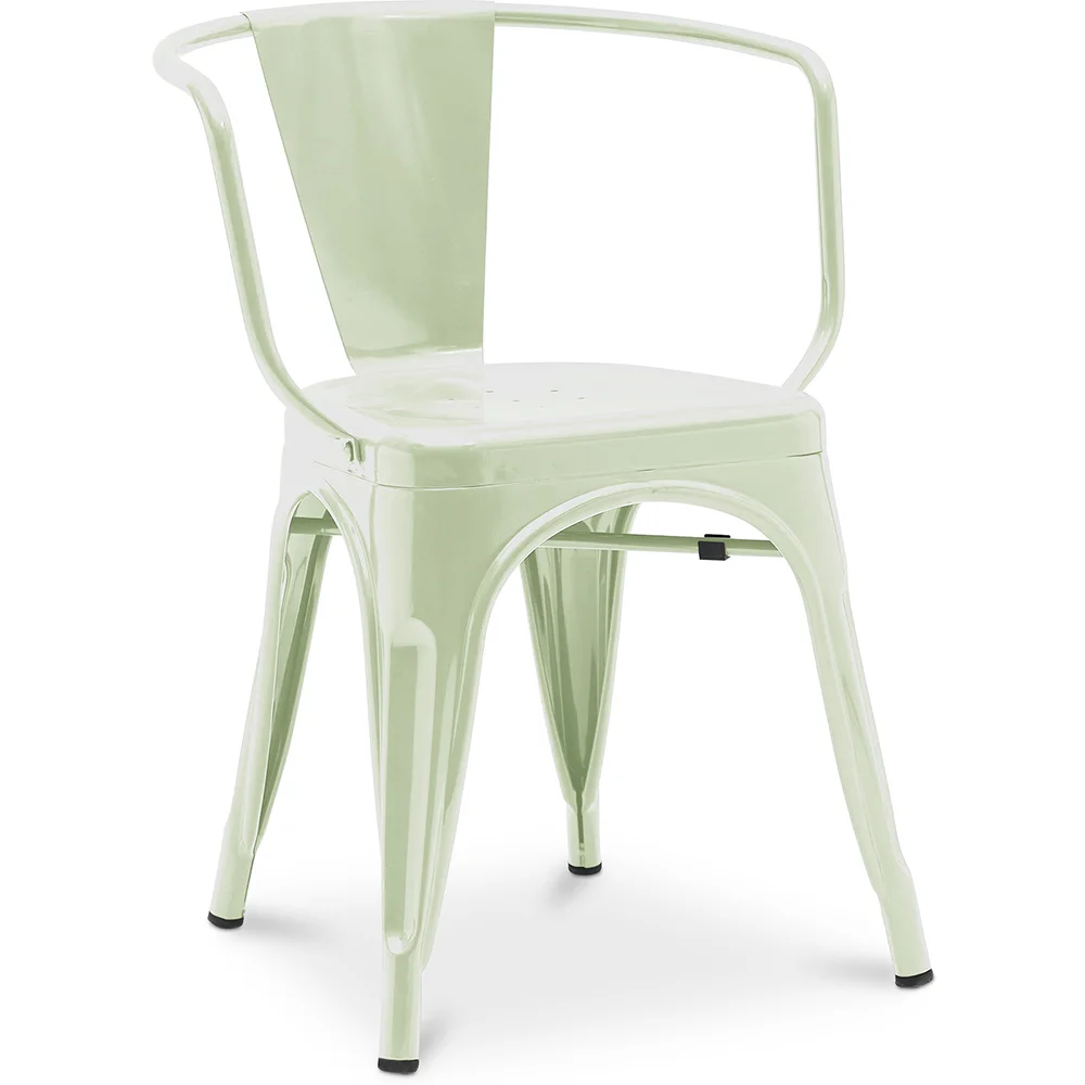 Sedia da pranzo con braccioli - Design industriale - Acciaio - Nuova edizione - Stylix image 8