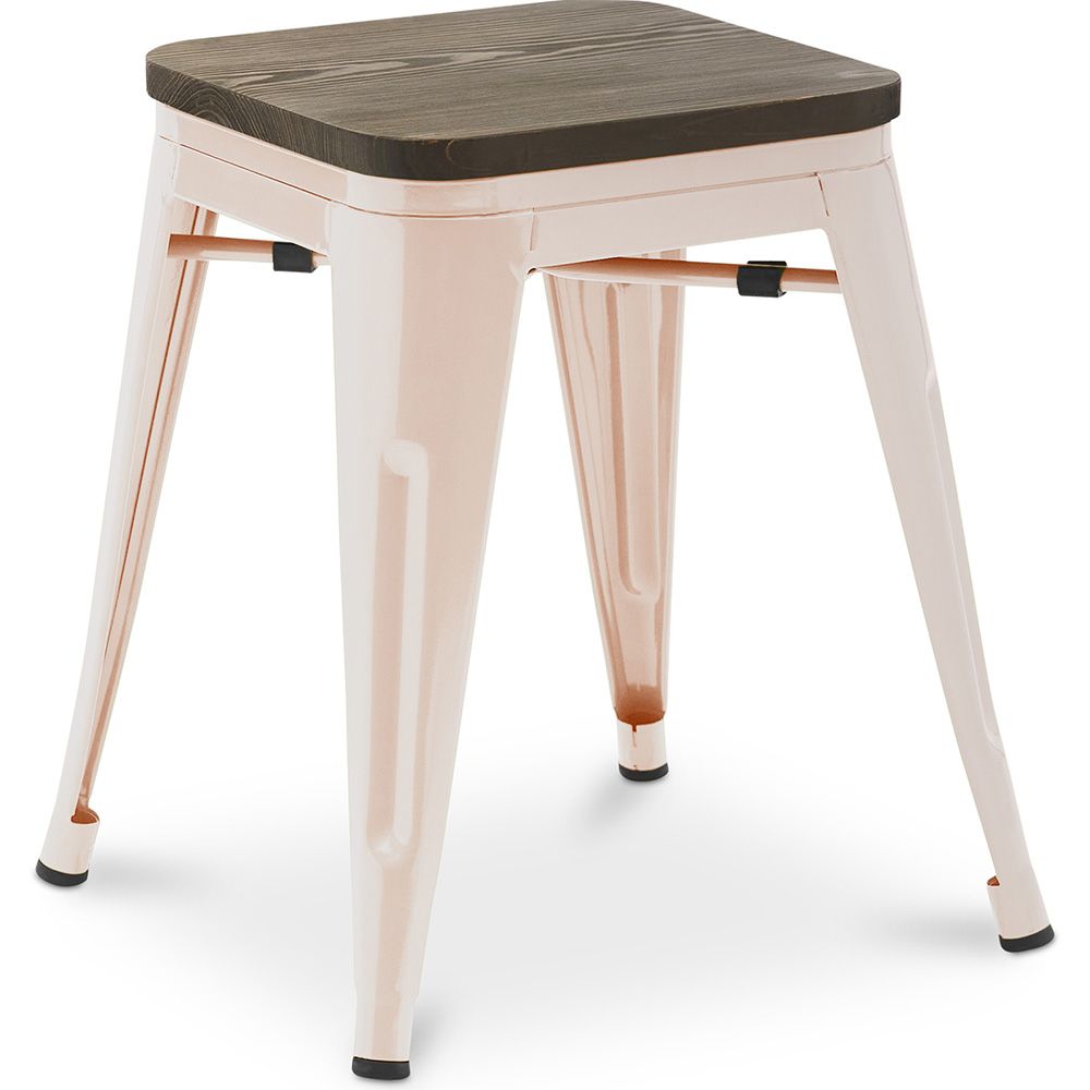 Sgabello da bar di design industriale - Legno e acciaio - 45 cm - Nuova edizione - Stylix image 8