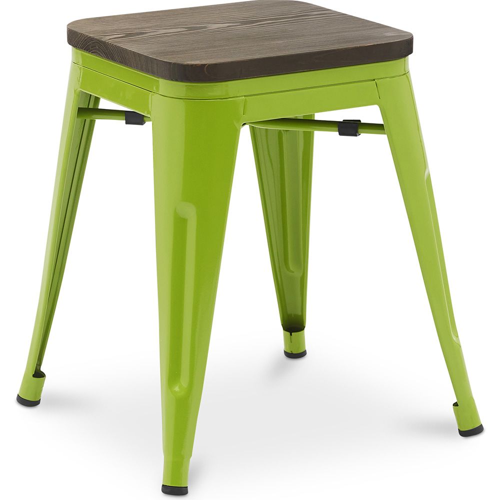 Sgabello da bar di design industriale - Legno e acciaio - 45 cm - Nuova edizione - Stylix image 8
