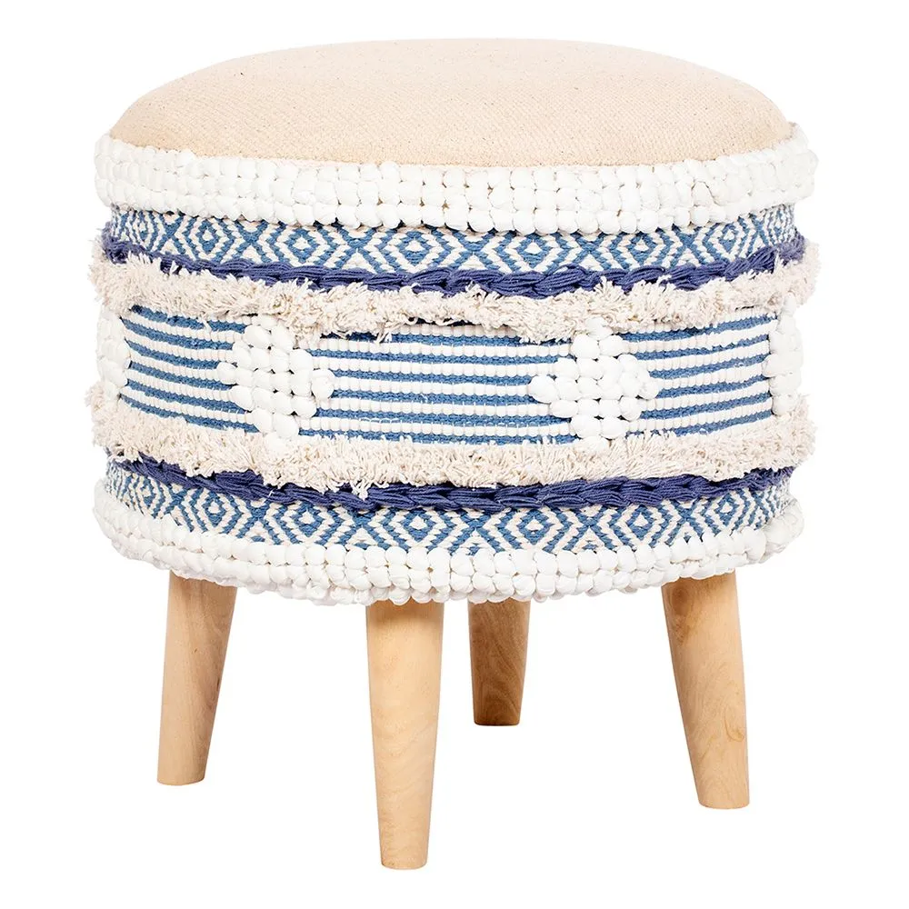 Sgabello Pouf Rotondo - Stile Boho Bali - Josephine  image 8