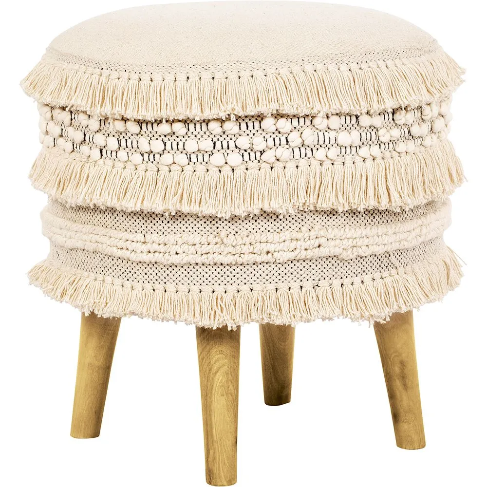 Sgabello Pouf Rotondo - Stile Boho Bali - Jenny  image 8
