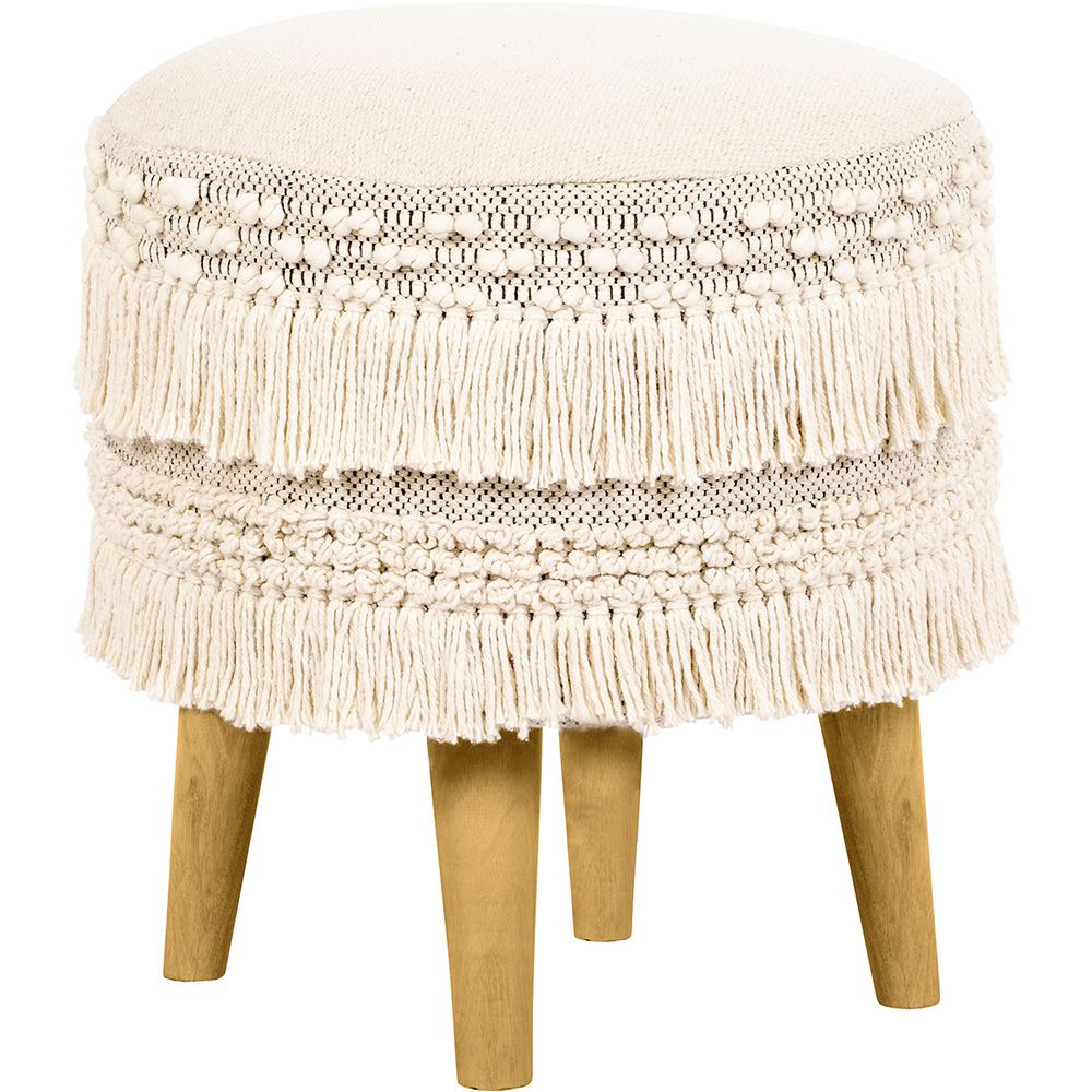 Sgabello Pouf Rotondo - Stile Boho Bali - Debra  image 8