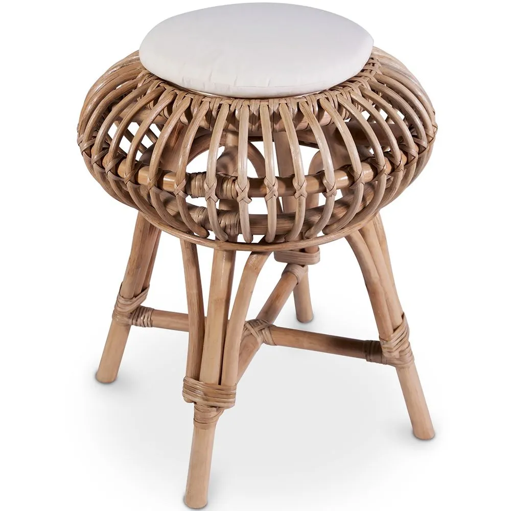 Sgabello da bar in rattan - Stile Boho Bali - Lera image 8