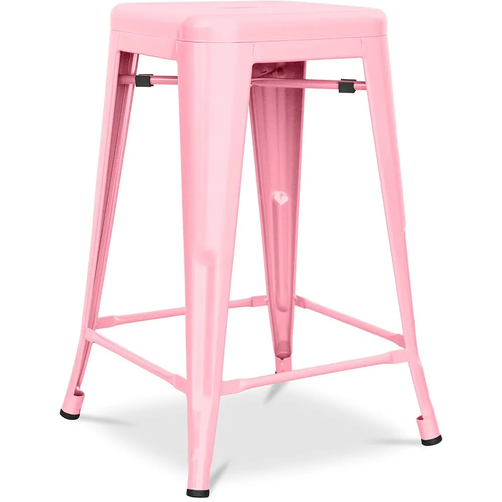 Sgabello da bar - Design industriale - Acciaio opaco - 60cm - Nuova edizione - Stylix image 8