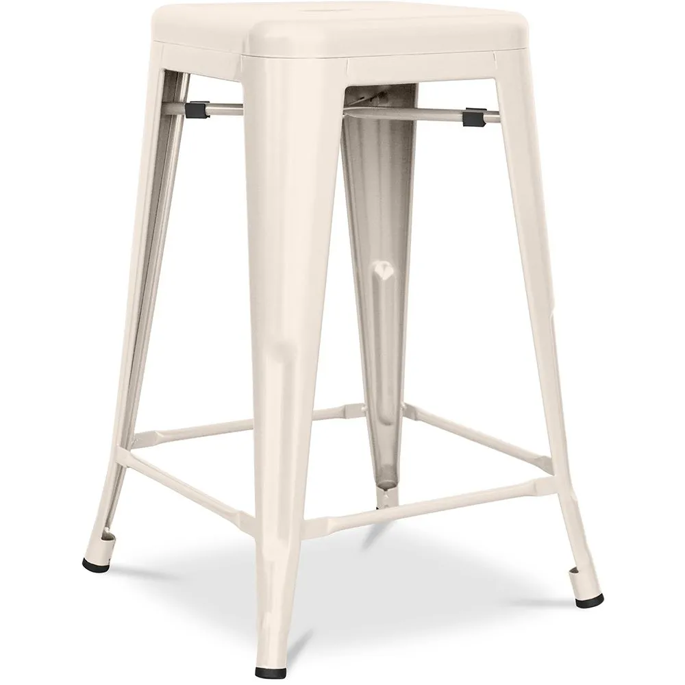 Sgabello da bar - Design industriale - Acciaio opaco - 60cm - Nuova edizione - Stylix image 8