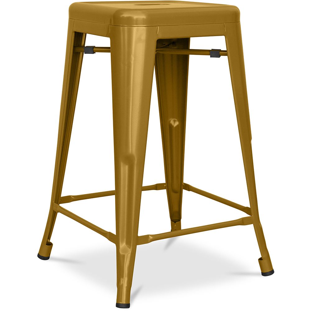 Sgabello da bar - Design industriale - Acciaio opaco - 60cm - Nuova edizione - Stylix image 8