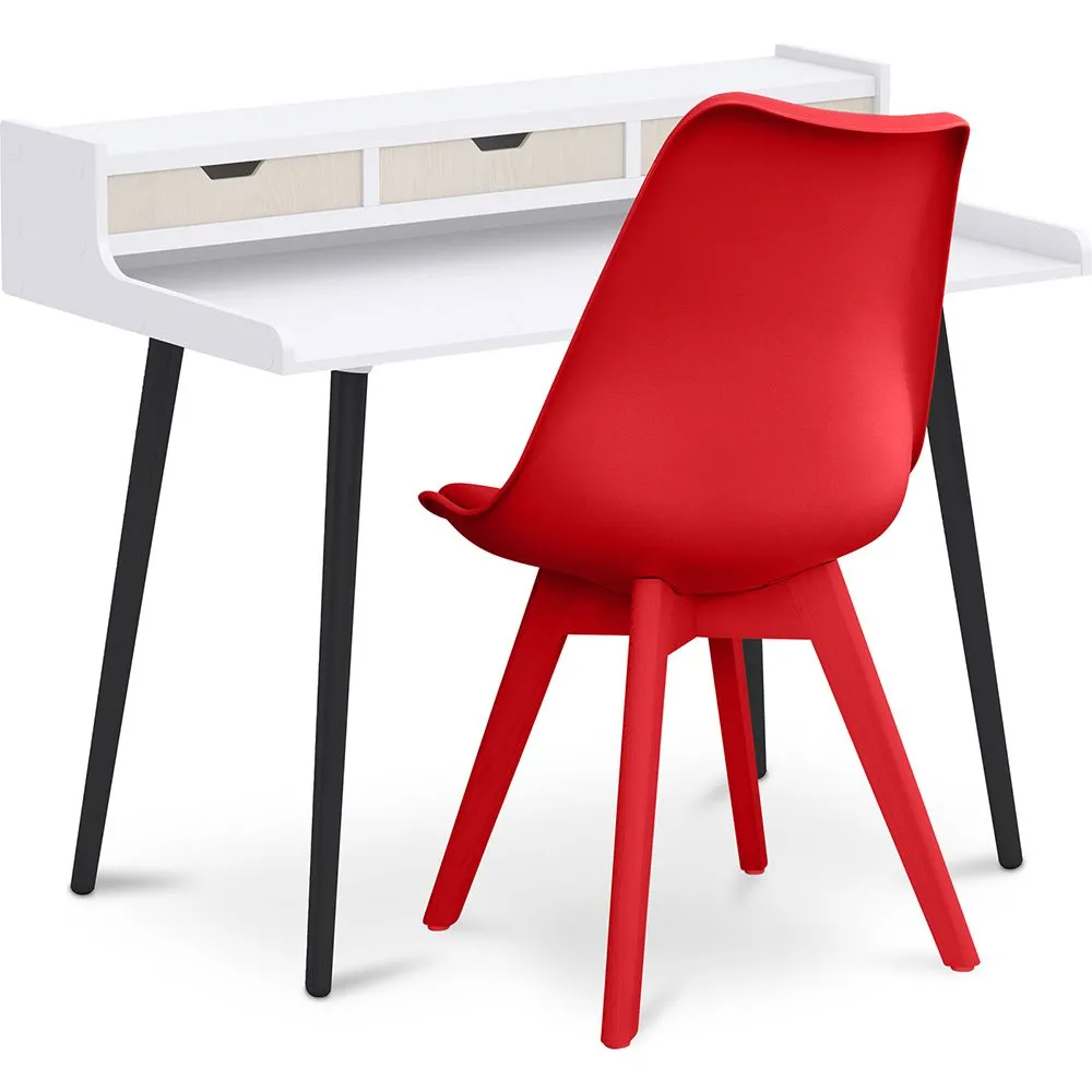 Set Scrivania in Legno - Stile Scandinavo - Thora + Sedia da Pranzo - Stile Scandinavo - Denisse image 8