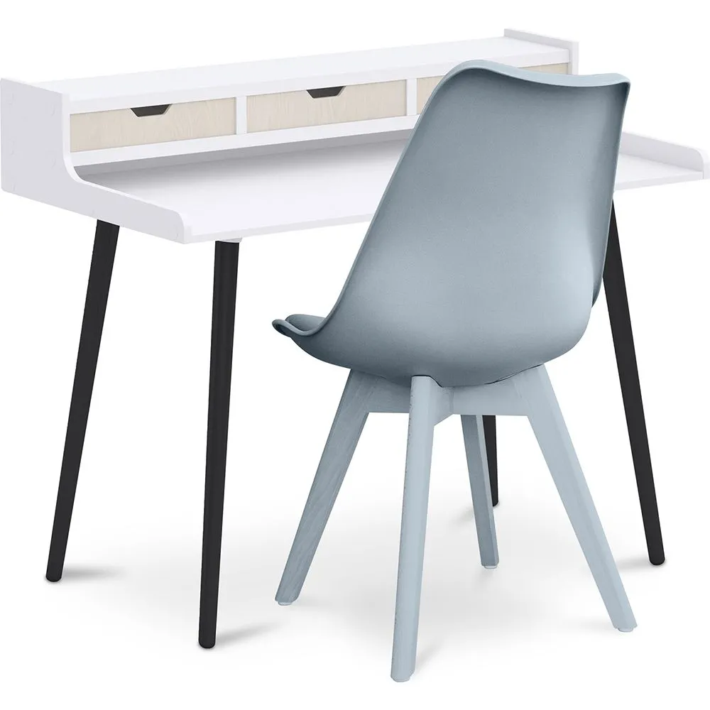 Set Scrivania in Legno - Stile Scandinavo - Thora + Sedia da Pranzo - Stile Scandinavo - Denisse image 8