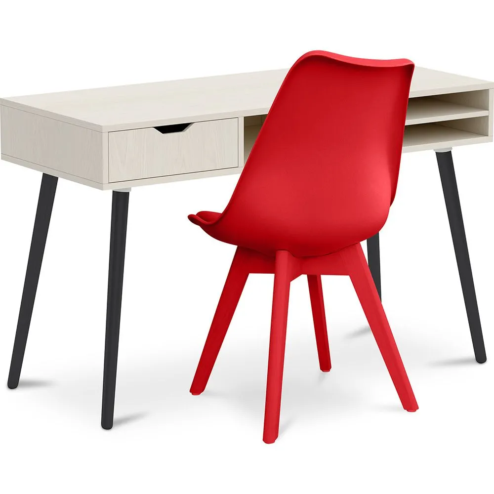 Set Scrivania in Legno - Stile Scandinavo - Beckett + Sedia da Pranzo - Stile Scandinavo - Denisse image 8
