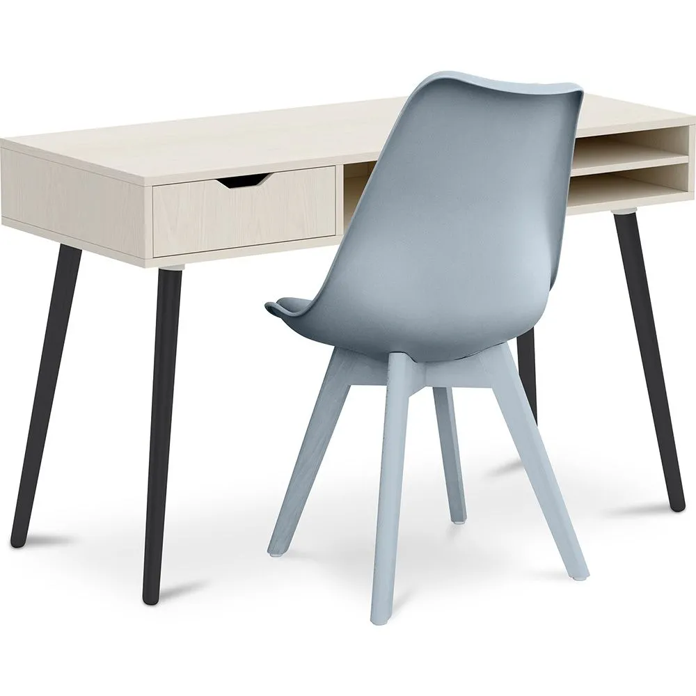 Set Scrivania in Legno - Stile Scandinavo - Beckett + Sedia da Pranzo - Stile Scandinavo - Denisse image 8