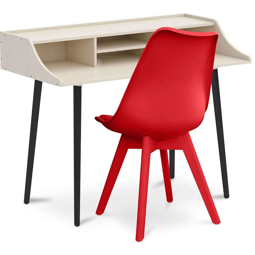 Set Scrivania in Legno - Stile Scandinavo - Torkel + Sedia da Pranzo - Stile Scandinavo - Denisse image 8