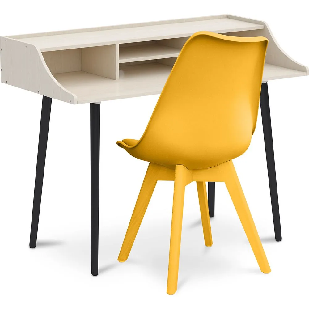 Set Scrivania in Legno - Stile Scandinavo - Torkel + Sedia da Pranzo - Stile Scandinavo - Denisse image 8