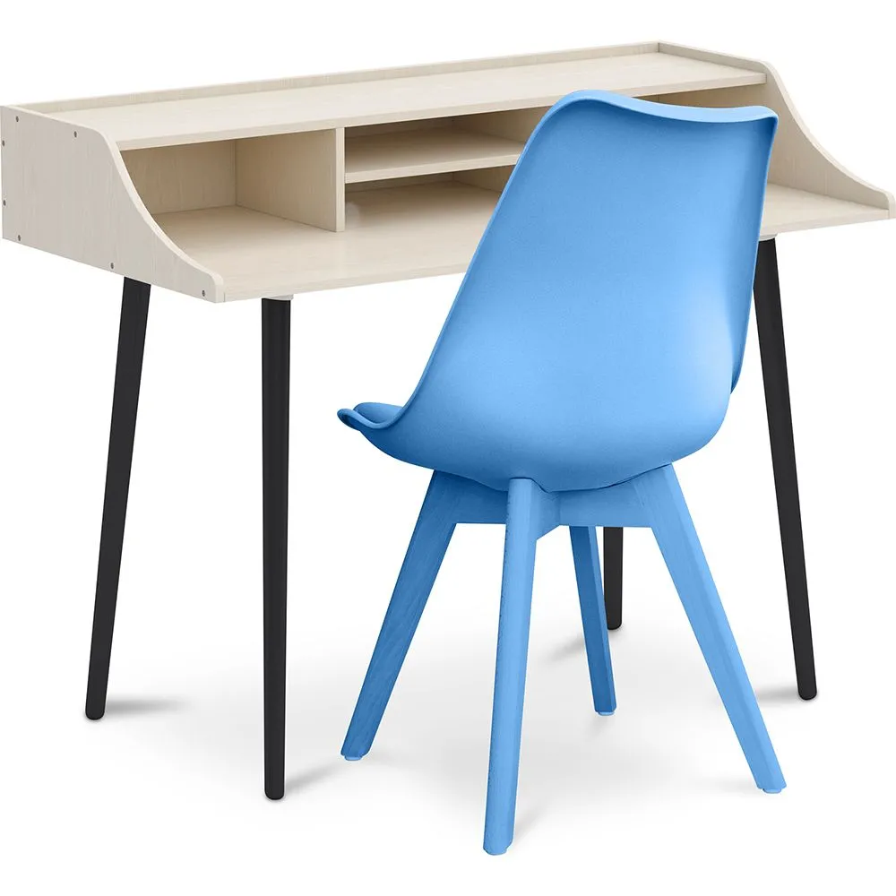 Set Scrivania in Legno - Stile Scandinavo - Torkel + Sedia da Pranzo - Stile Scandinavo - Denisse image 8