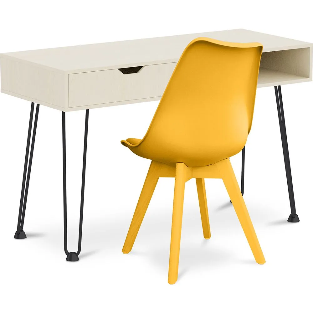 Set Scrivania in Legno - Stile Scandinavo - Andor + Sedia da Pranzo - Stile Scandinavo - Denisse image 8