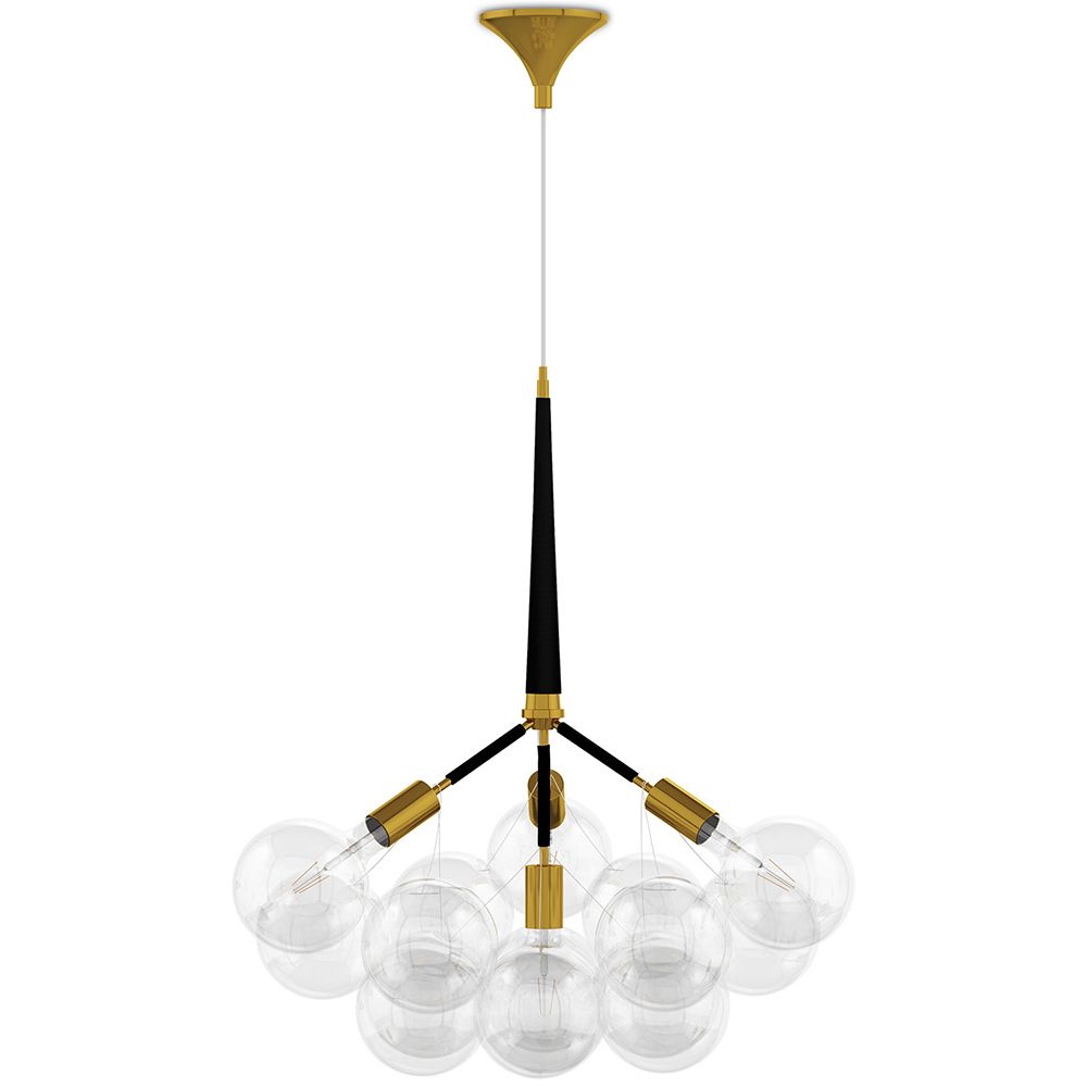 Lampada a soffitto con sfere di vetro - Lampada a sospensione - 12 globi - Glaub image 8