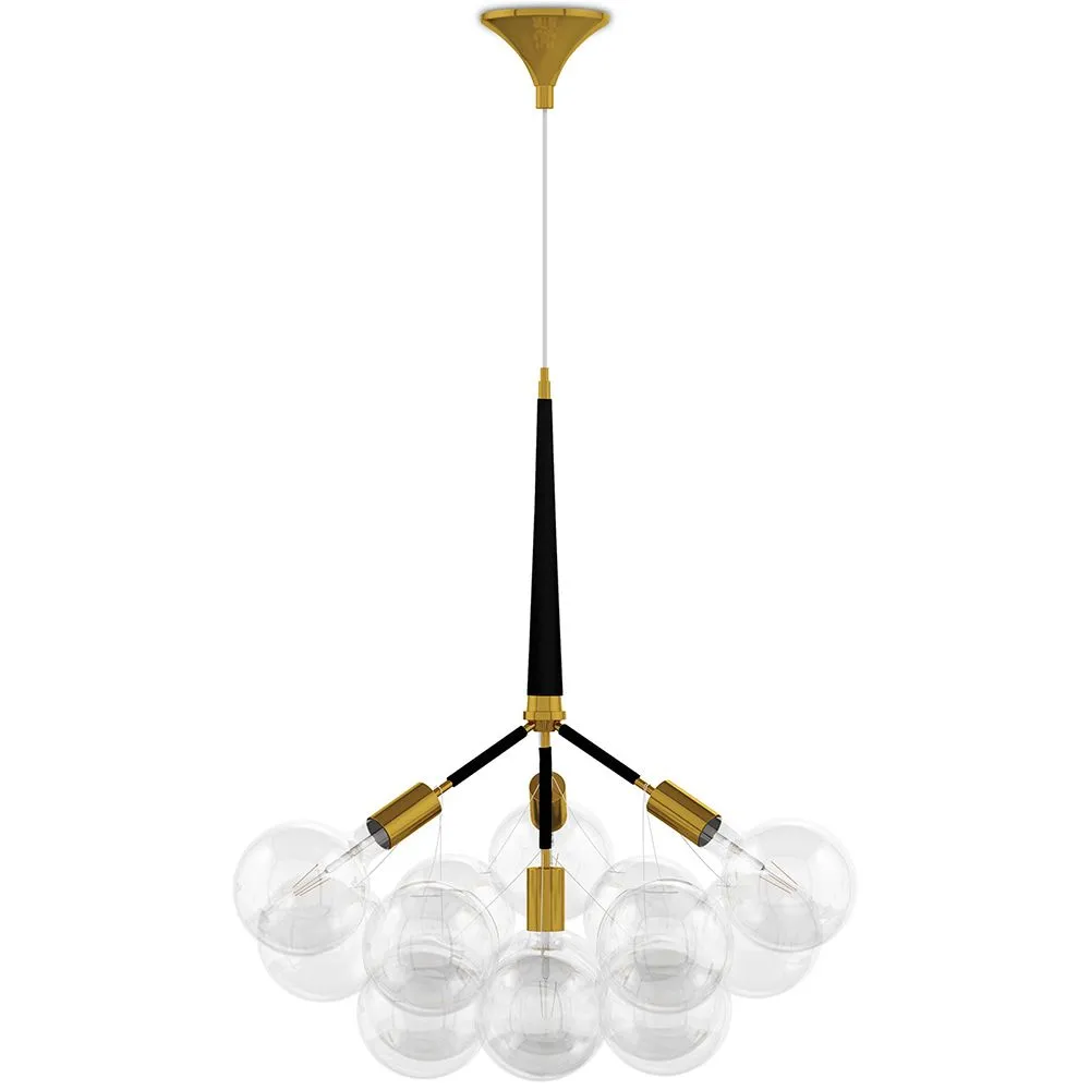 Lampada a soffitto con sfere di vetro - Lampada a sospensione - 12 globi - Glaub image 8
