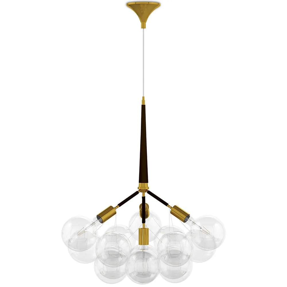 Lampada a soffitto con sfere di vetro - Lampada a sospensione - 12 globi - Glaub image 8
