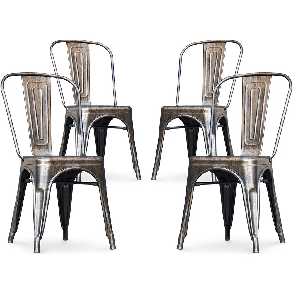 Confezione di 4 sedie da pranzo - Design industriale - Nuova edizione- Stylix image 8