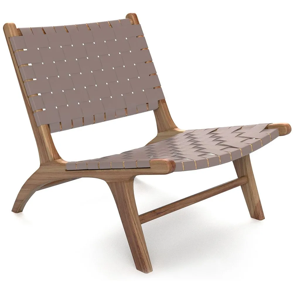 Poltrona da Salotto - Design Boho Bali - Legno e Pelle - Recia image 8