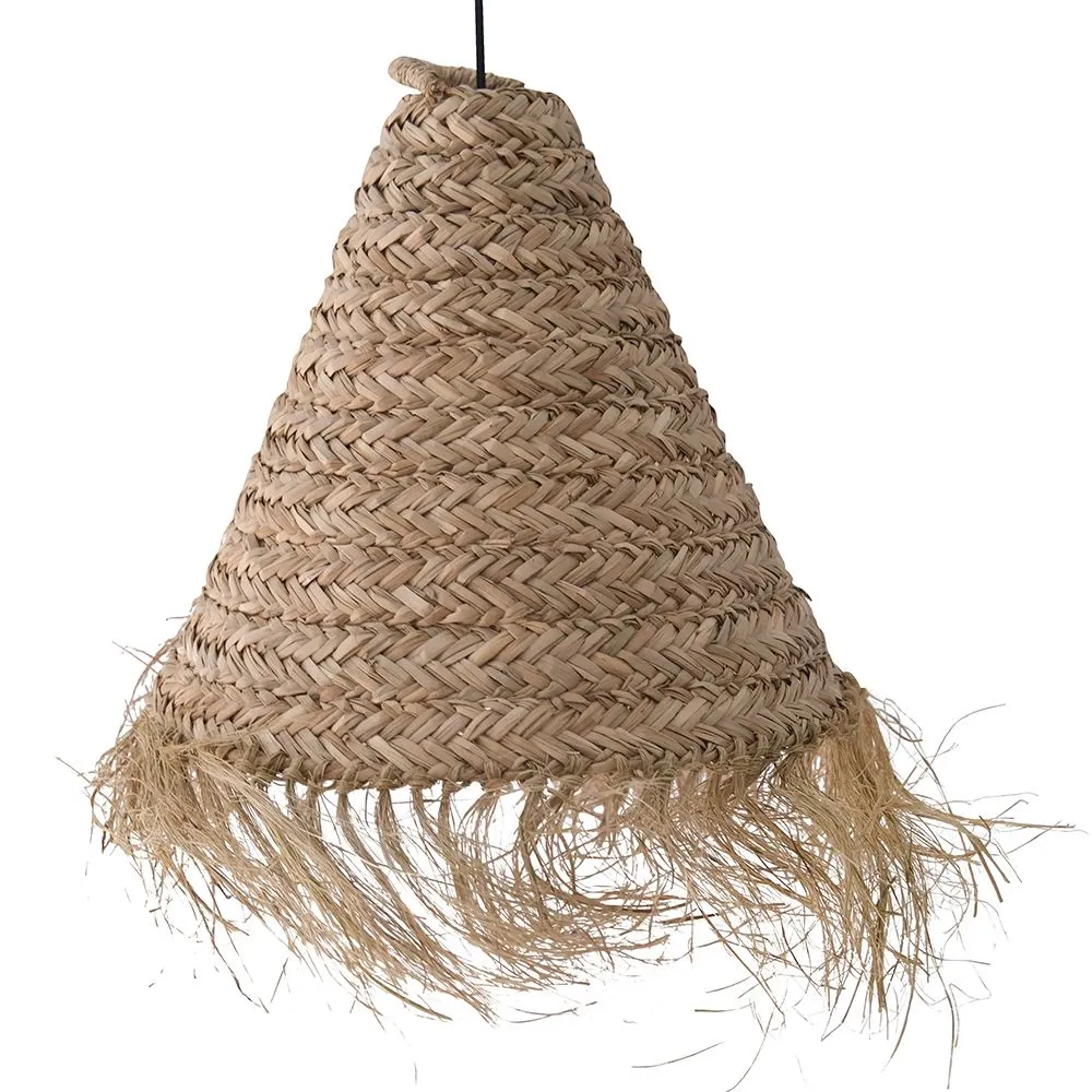 Lampada a soffitto in esparto - Lampada a sospensione stile Boho Bali - Pitse image 8