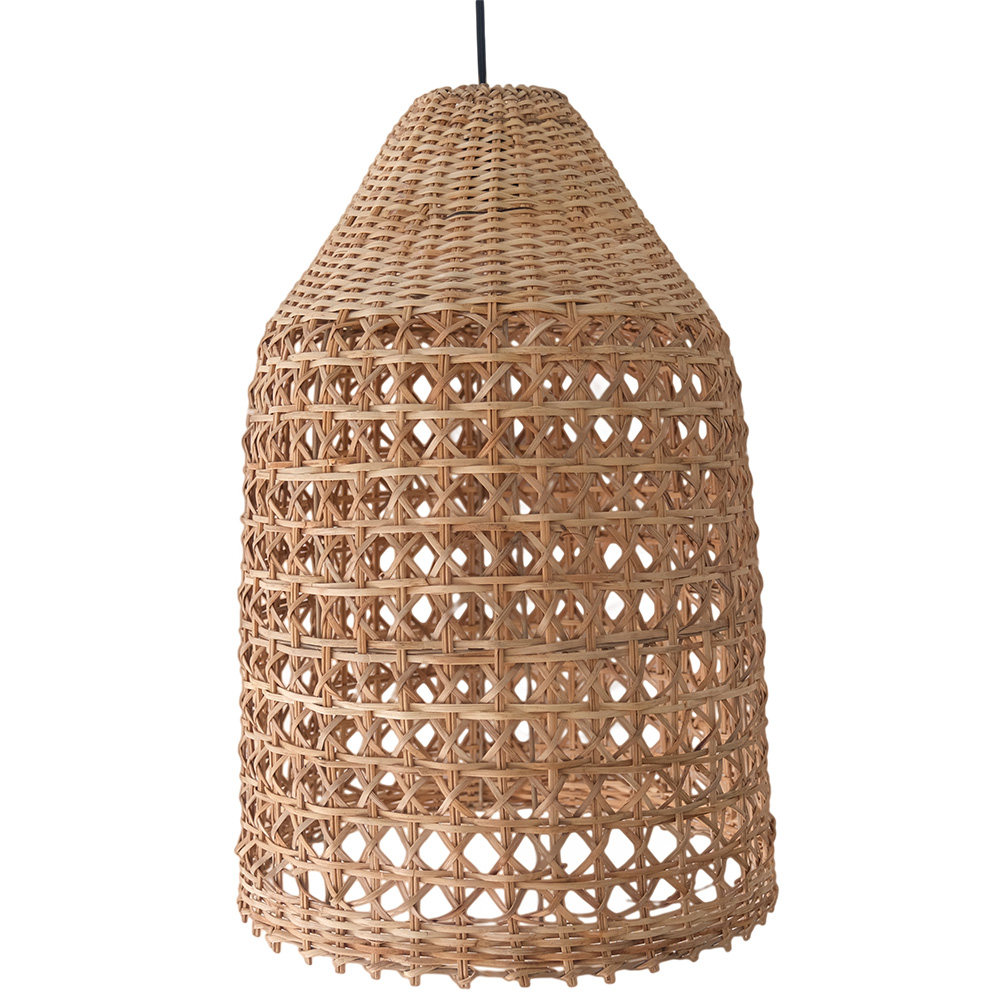 Lampada a soffitto in rattan - Lampada a sospensione in stile Boho Bali - Fai image 8