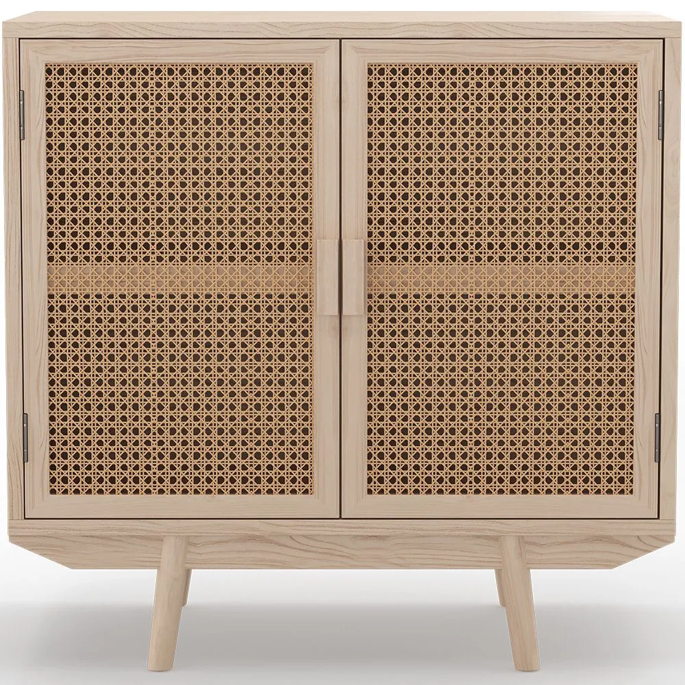 Credenza in Legno Naturale - Design Boho Bali - 2 porte - Treys image 8