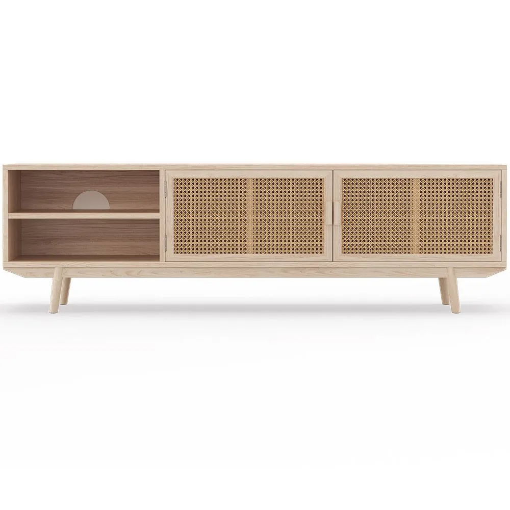 Mobile TV in Legno Naturale - Design Boho Bali - Treys image 8
