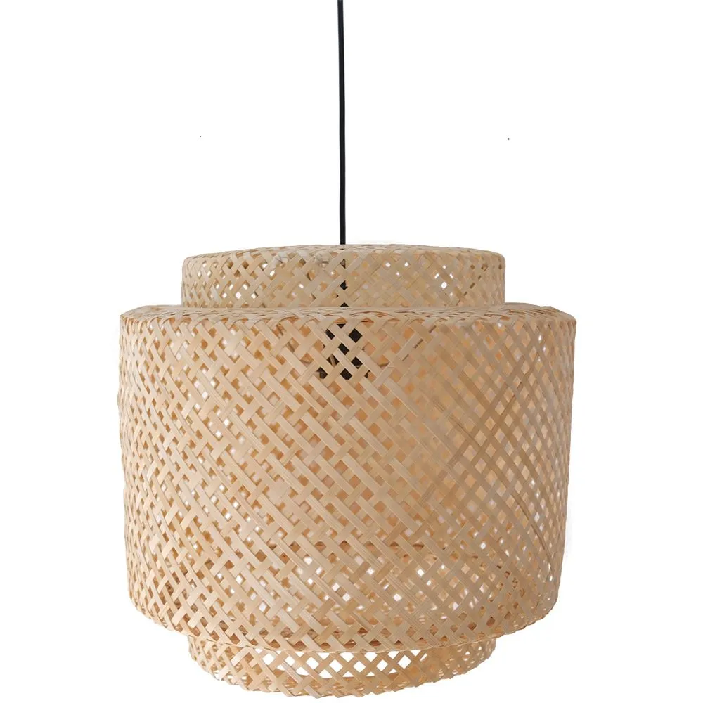 Lampada da soffitto in bambù - Lampada a sospensione stile Boho Bali - Hya image 8
