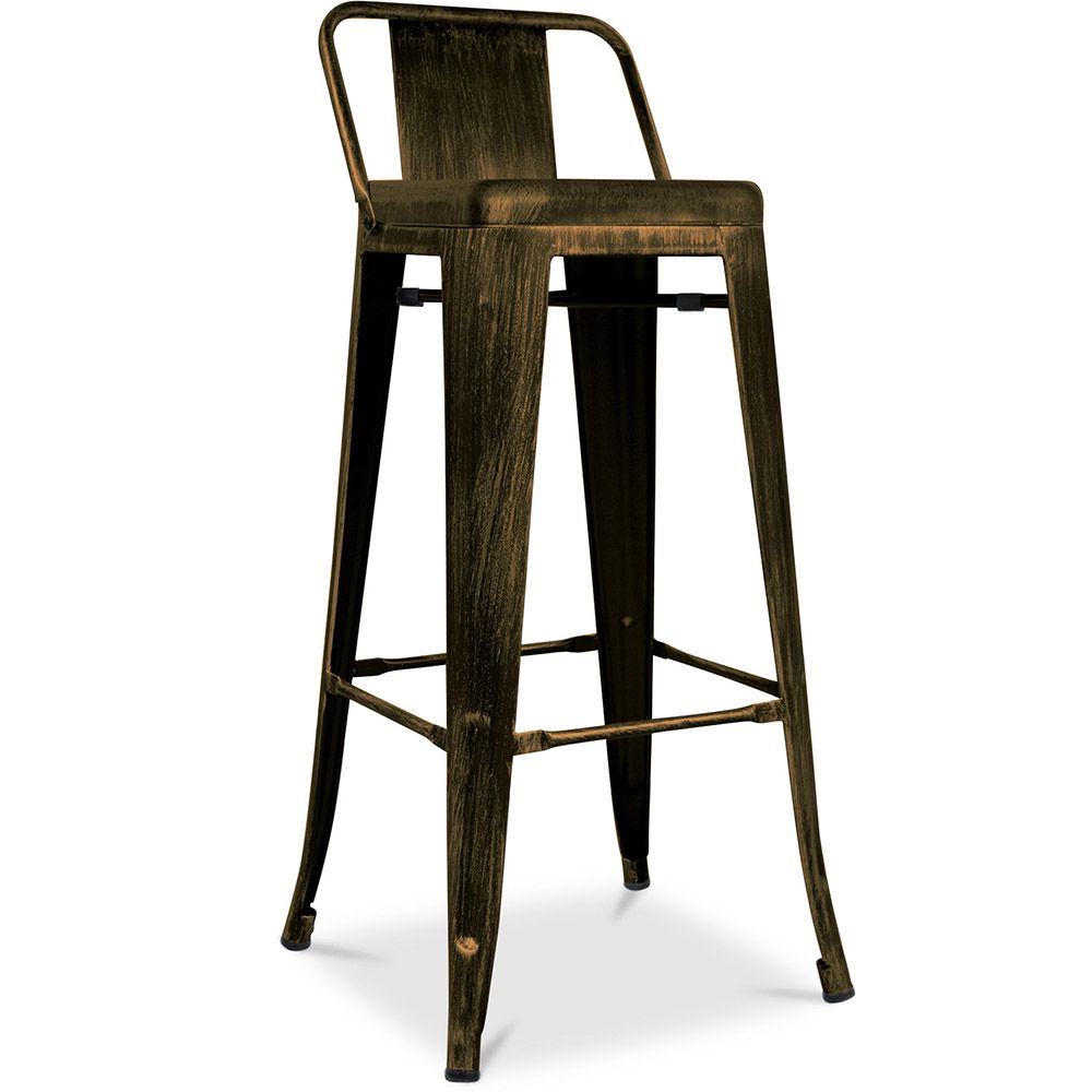 Sgabello da bar con schienale - Design industriale - 76 cm - Nuova edizione - Stylix image 8