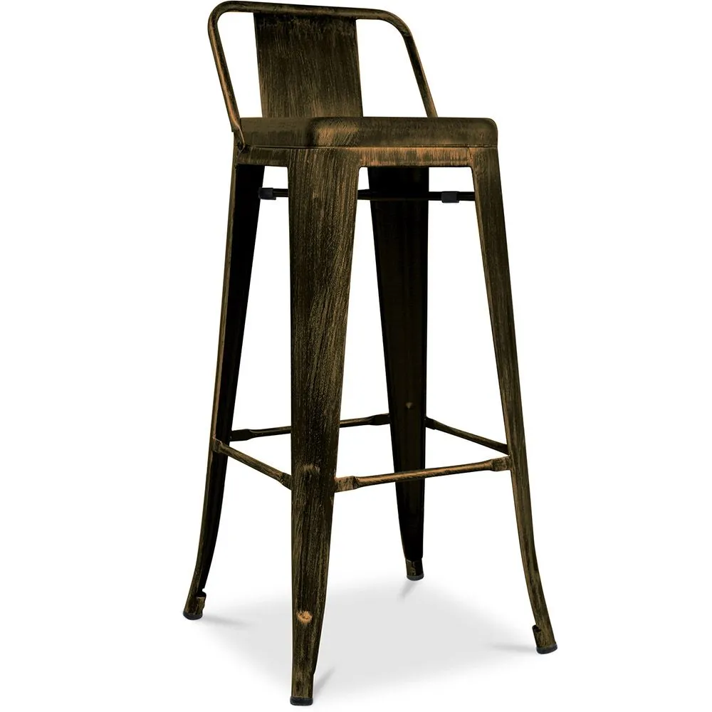Sgabello da bar con schienale - Design industriale - 76 cm - Nuova edizione - Stylix image 8