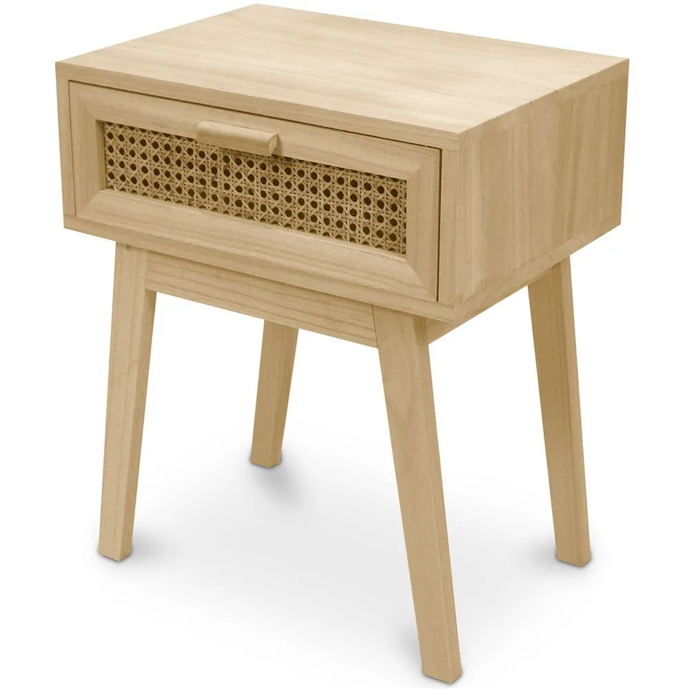 Comodino con cassetto - Legno Massello Boho Bali - Yanpai image 8