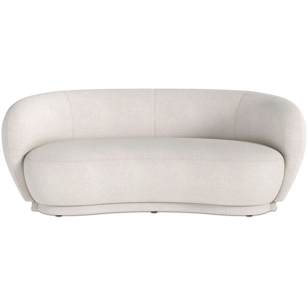Divano curvo a 3 posti in tessuto Bouclé - Curvy image 8