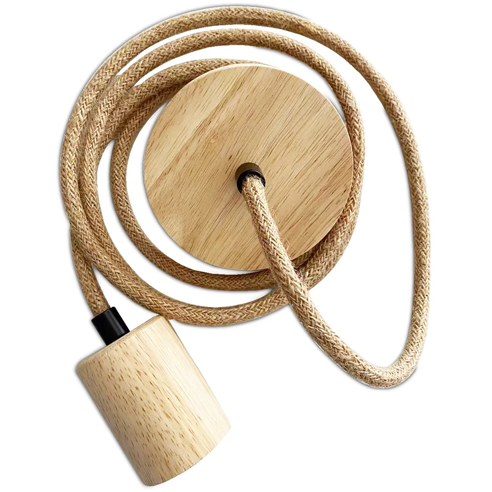 Cavo Lampadario a Sospensione in Iuta e Legno - 200cm - Hanz image 8