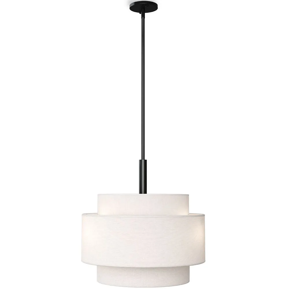 Lampadario a Sospensione - Paralume in Tessuto - Lorwe image 8