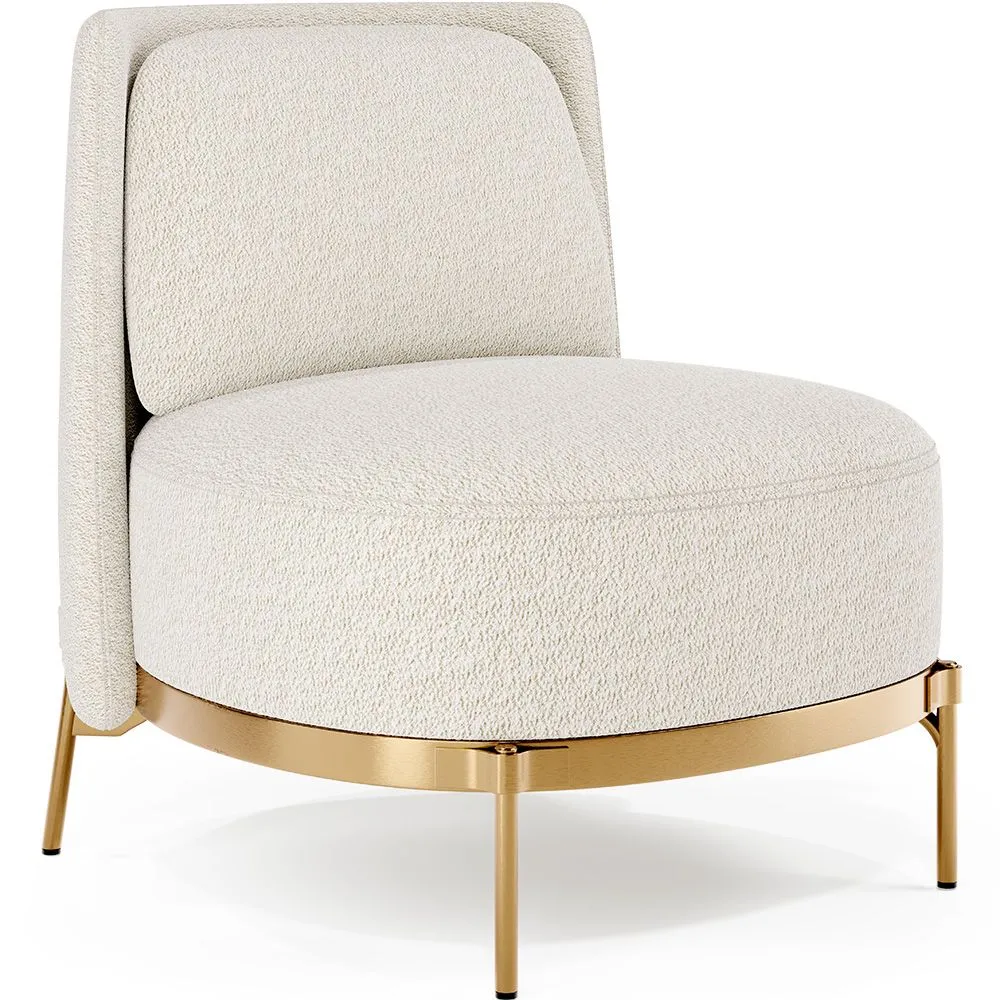 Poltrona di Design - Rivestita in Tessuto Bouclé - Kanla image 8