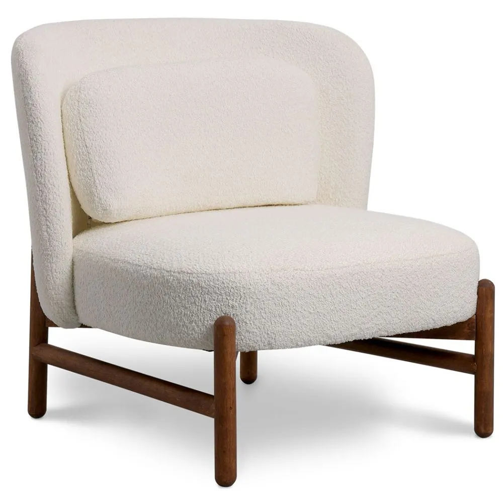 Poltrona in tessuto Bouclé e legno - Brina image 8
