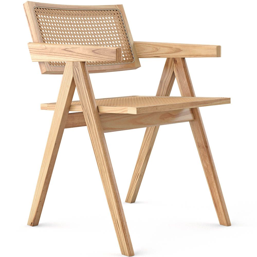 Sedia da pranzo in rattan intrecciato - con braccioli - Kane image 8