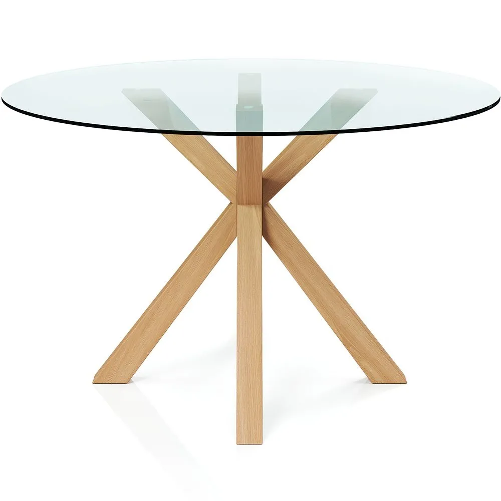 Tavolo da pranzo rotondo - 120CM - Vetro - Tauwa image 8